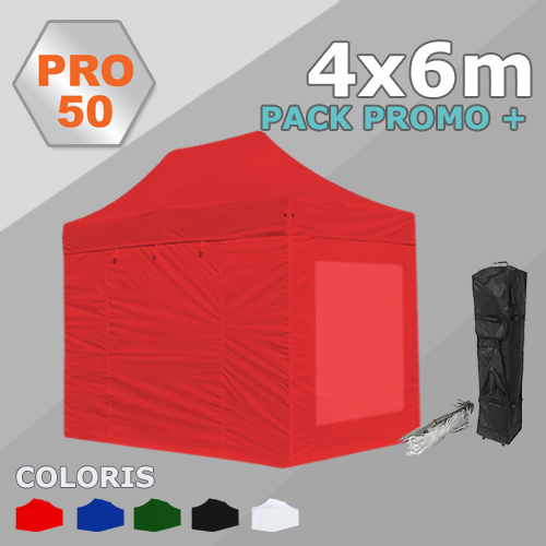 Tente pliante 4x6 PRO50 Pack promo +
