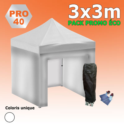Tente pliante 3x3 PRO40 Pack promo ECO