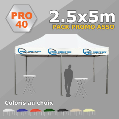 Tente Pliante 2.5x5 PRO40 Pack Promo ASSO