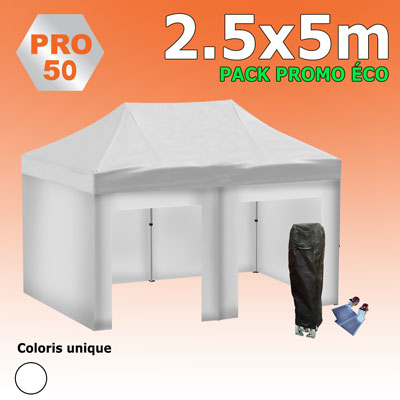 Tente pliante 2.5x5 PRO50 Pack promo ECO