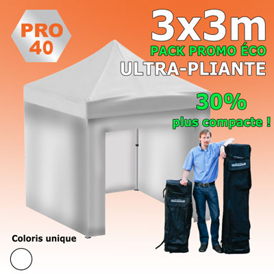 Tente ultra pliante 3x3 PRO40 Pack promo ECO