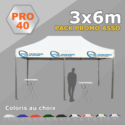 Tente Pliante 3x6 PRO40 Pack Promo ASSO