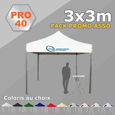 Tente Pliante 3x3 PRO40 Pack Promo ASSO