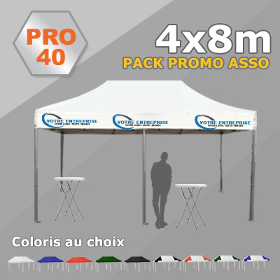 Tente Pliante 4x8 PRO40 Pack Promo ASSO
