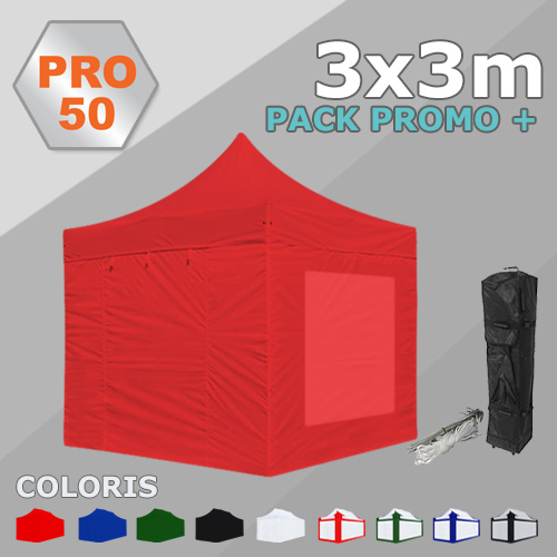 Tente pliante 3x3 PRO50 Pack promo +