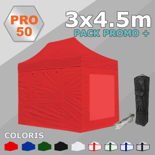 Tente pliante 3x4.5 PRO50 Pack promo +