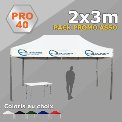 Tente Pliante 2x3 PRO40 Pack Promo ASSO