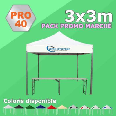 Tente Pliante 3x3 PRO40 Pack Promo MARCHÉ