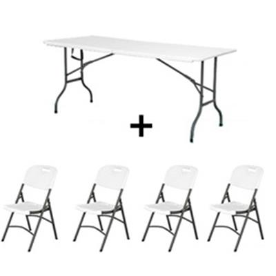 Lot Table 180cm + 4 chaises
