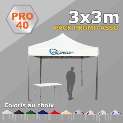 Tente Pliante 3x3 PRO40 Pack Promo ASSO