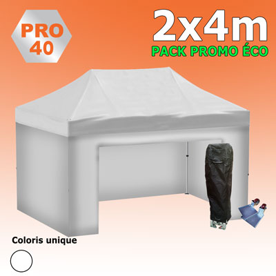 Tente pliante 2x4 PRO40 Pack promo ECO