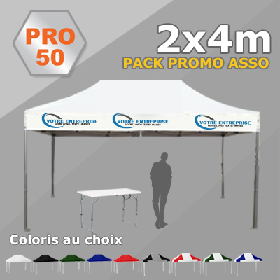 Tente Pliante 2x4 PRO50 Pack Promo ASSO