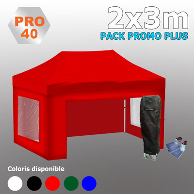 Tente pliante 2x3 PRO40 Pack promo +