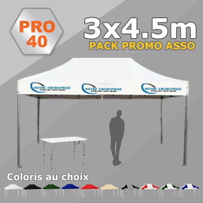 Tente Pliante 3x4.5 PRO40 Pack Promo ASSO