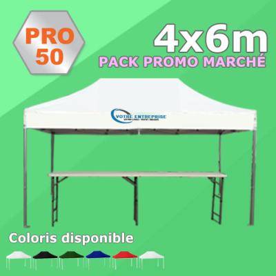 Tente Pliante 4x6 PRO50 Pack Promo MARCHÉ
