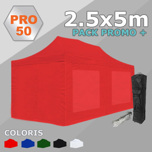 Tente pliante 2.5x5 PRO50 Pack promo +