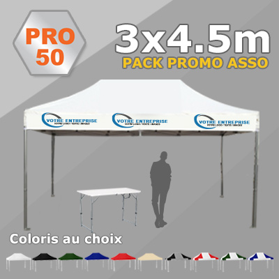 Tente Pliante 3x4.5 PRO50 Pack Promo ASSO