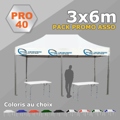 Tente Pliante 3x6 PRO40 Pack Promo ASSO