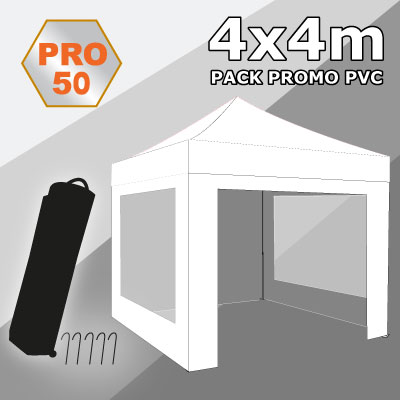 Tente pliante 4x4 PRO50 Pack promo PVC "Bâche Camion