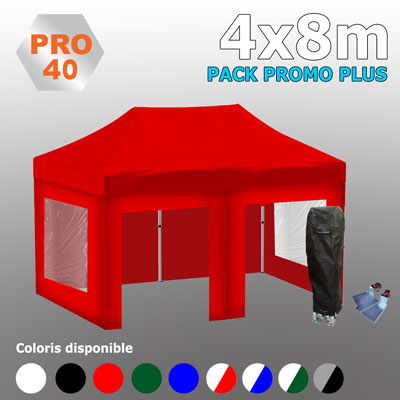 Tente pliante 4x8 PRO40 Pack promo +