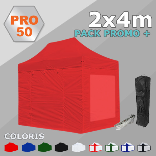 Tente pliante 2x4 PRO50 Pack promo +