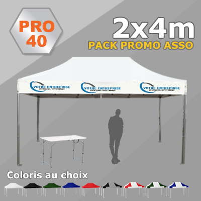 Tente Pliante 2x4 PRO40 Pack Promo ASSO