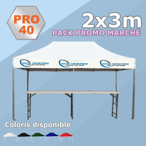 Tente Pliante 2x3 PRO40 Pack Promo MARCHÉ
