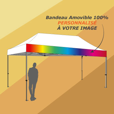 Bandeau amovible 4.5m personnalisé