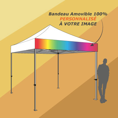 Bandeau amovible 3m personnalisé